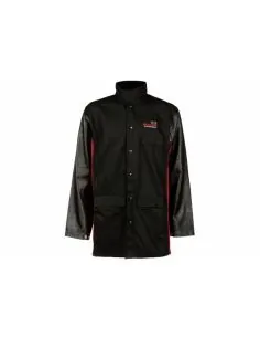 Coat with grained leather sleeves - M - WeldLine