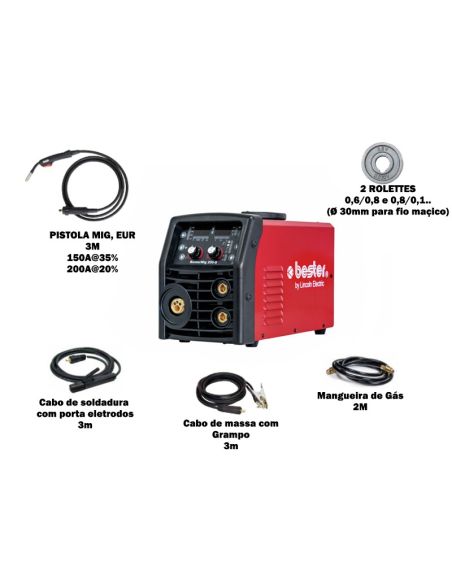 Schweißmaschine BesterMIG 200-S Multiprozesse (MIG/TIG/MMA)