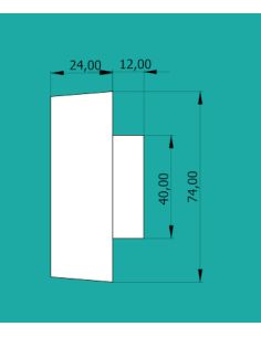 Pinion for concrete mixers 12Z d. 74x36x17 170/190 2