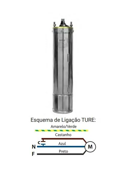 Motor 4" p/ eletrobombas submersíveis Ture DM4550T- 400v | %EAN13%