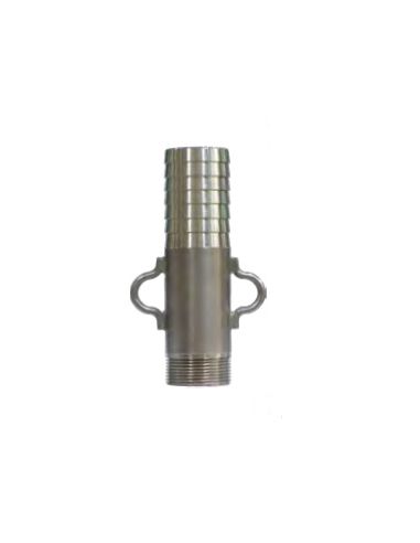 Cannone in acciaio inossidabile con anelli - Filetto/Spline 1.1/2"