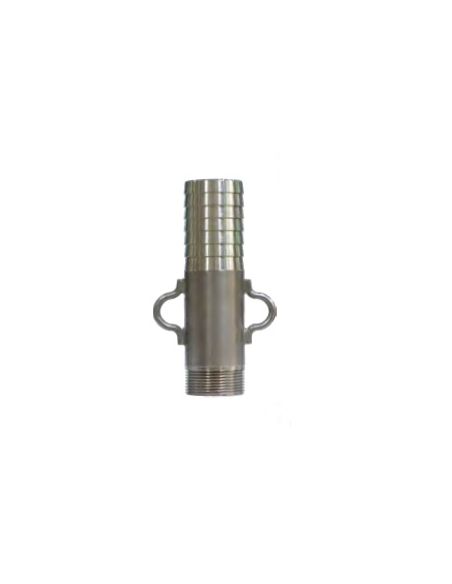 Cannone in acciaio inossidabile con anelli - Filetto/Spline 1.1/2"