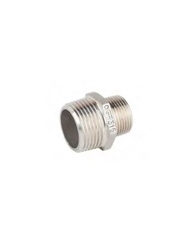 Boccola Doppia Riduzione in Acciaio Inox Aisi 316 - 1/2"x1/4"