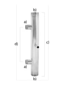 Double Suction/Compression Manifold Stainless Steel Aisi 304- IX 2X