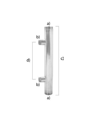 Colector Doble Aspiración Acero Inoxidable Aisi 304 - 2X IX