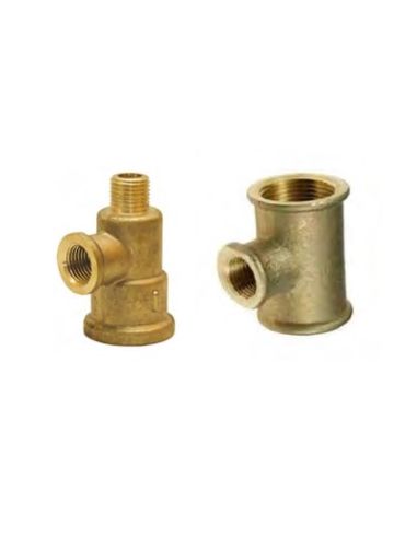 Brass Reducing T-Joint MF- F 1/2” MF 1/4”