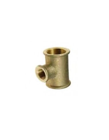 Giunto a T di riduzione in ottone F- 3/4”x1/2”