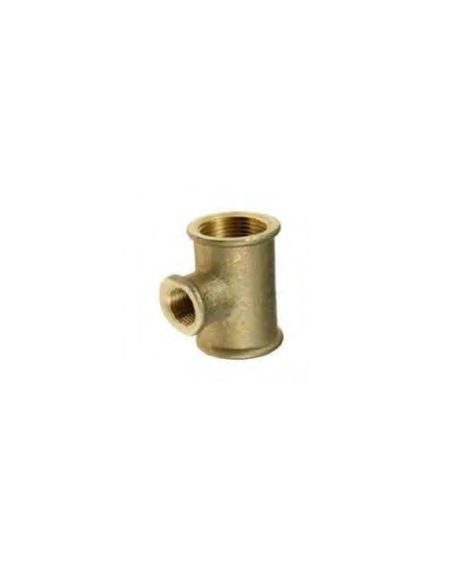 Giunto a T di riduzione in ottone F- 3/4”x1/2”