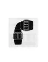 Knie mit Schnellverbindung. 90° - 50 mm