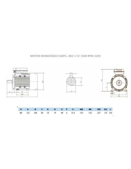 1 HP Concrete Mixer Motor | %EAN13%
