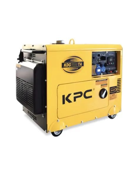Générateur diesel KPC KDG7500TA, monophasé insonorisé 3000 tr/min | %EAN13%