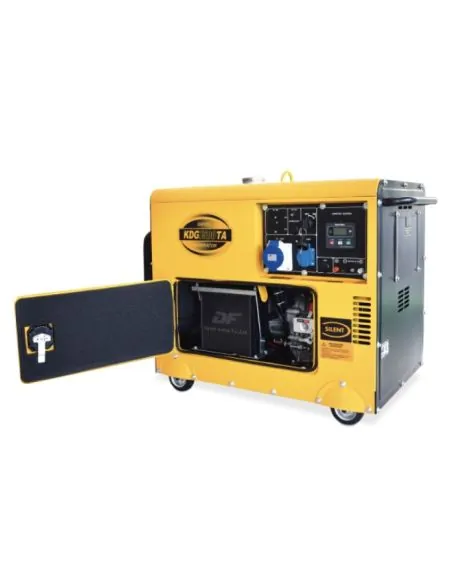 Générateur diesel KPC KDG7500TA3, triphasé insonorisé 3000 tr/min | %EAN13%