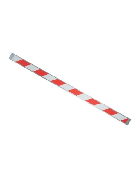 Barra de Segurança LIS 2500×130 mm com faixa diagonal vermelha e branca | %EAN13%
