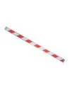 LIS Sicherheitsbügel 2500×130 mm mit rot-weißem Diagonalstreifen